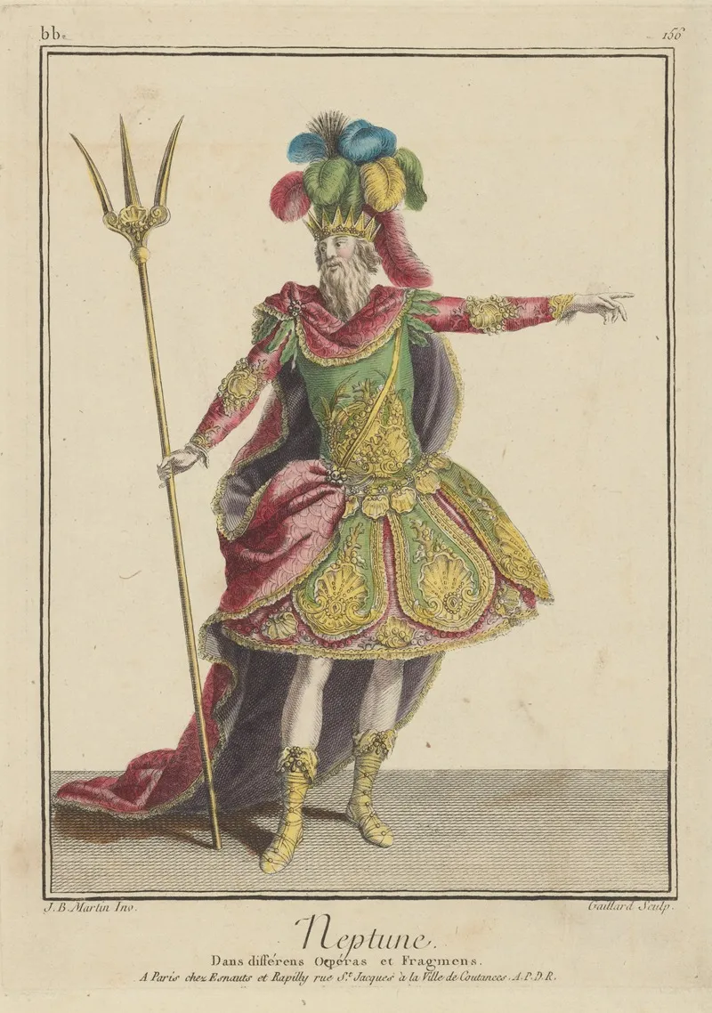 Neptune Dans Differens Operas Et Fragmens Wall Art by Jean Baptiste Martin - High-Resolution Digital Print