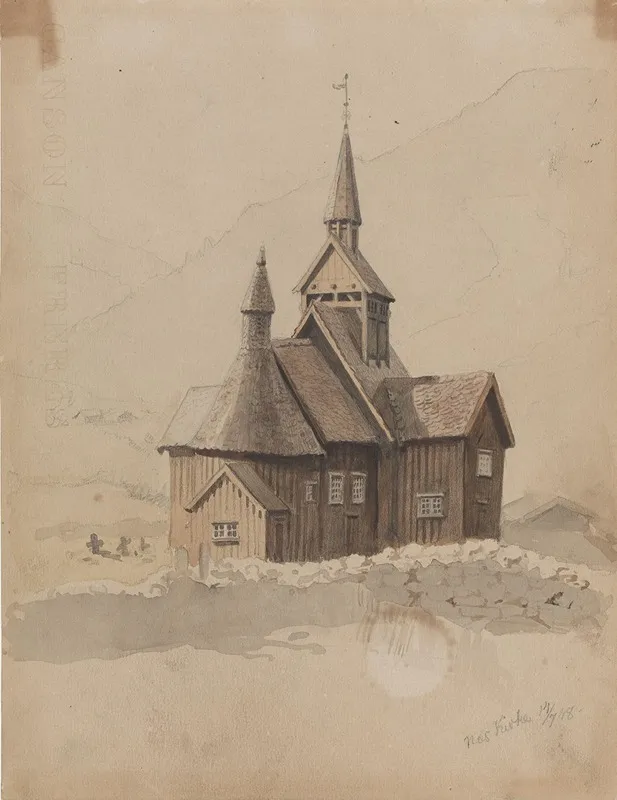 Nes Kirke Wall Art by Adolph Tidemand - High-Resolution Digital Print