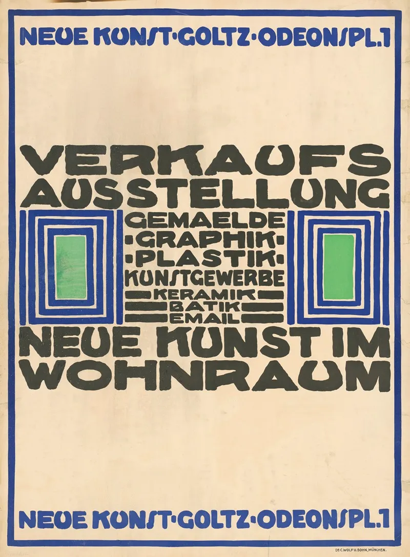 Neue Kunst Im Wohnraum Verkaufsausstellung Goltz Wall Art by Dr. Carl Wolf &amp; Sohn - High-Resolution Digital Print