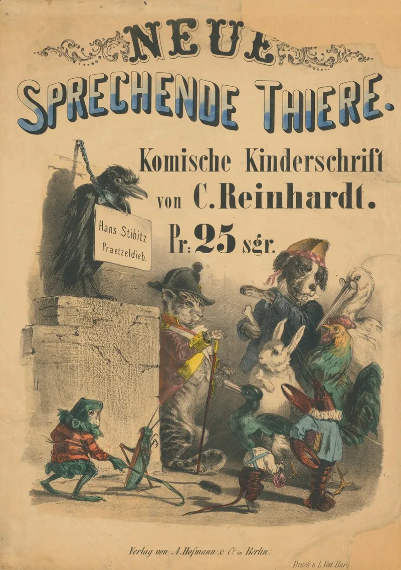 Neue Sprechende Tiere Komische Kinderschrift Von C Reinhardt