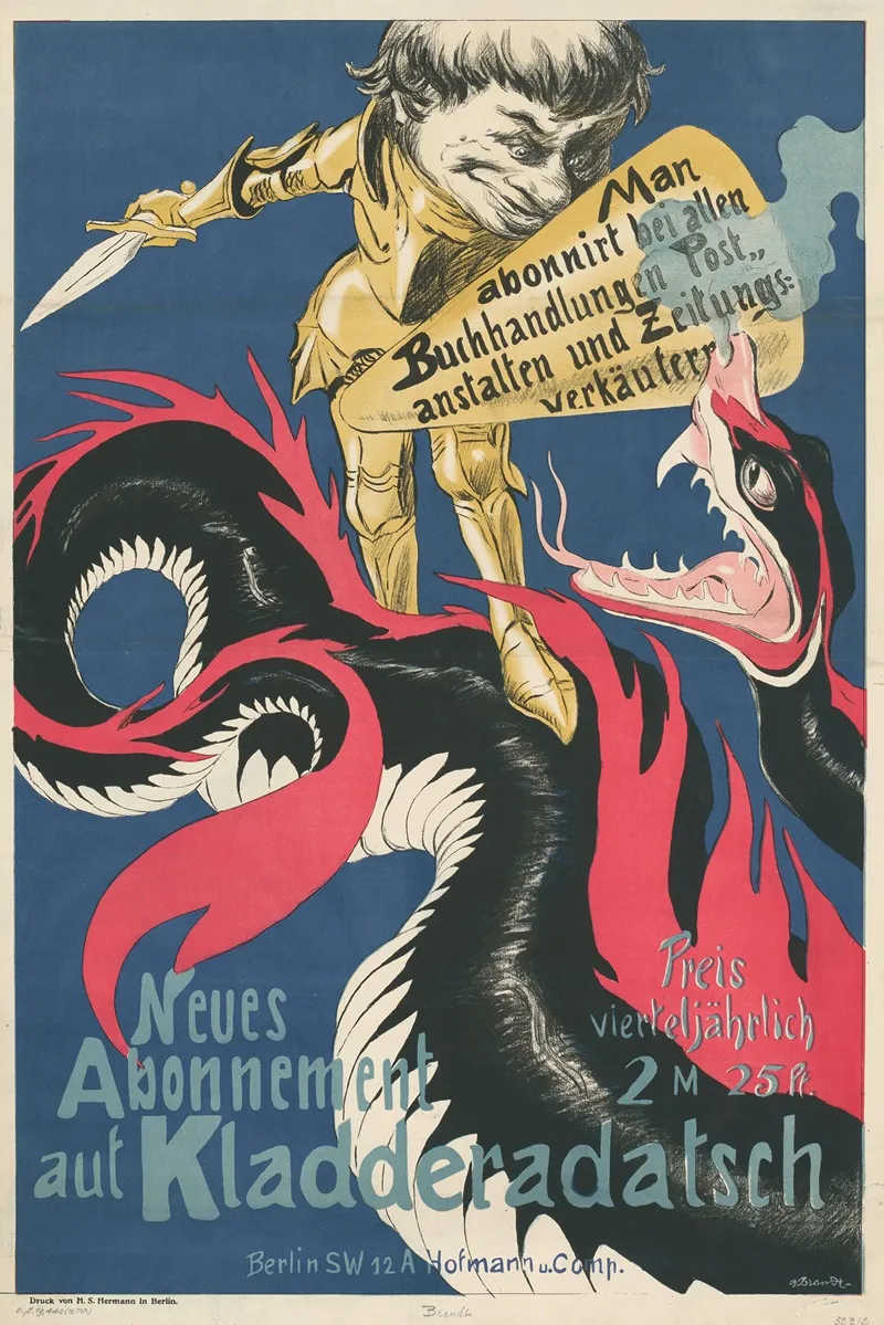 Neues Abonnement Auf Kladderadatsch Wall Art by Gustav Brandt - High-Resolution Digital Print