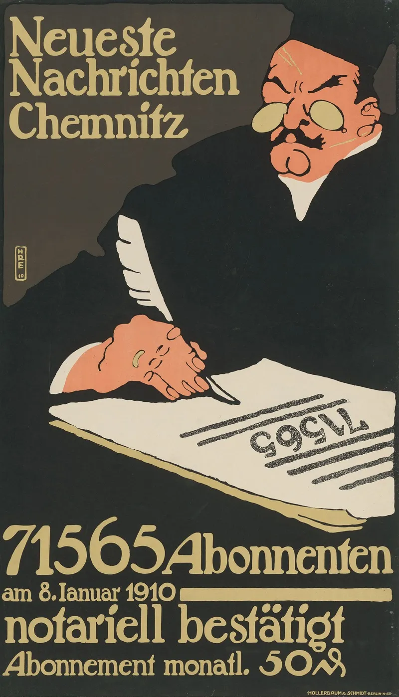 Neueste Nachrichten Chemnitz 71565 Abonnenten Am 8 Januar 1910