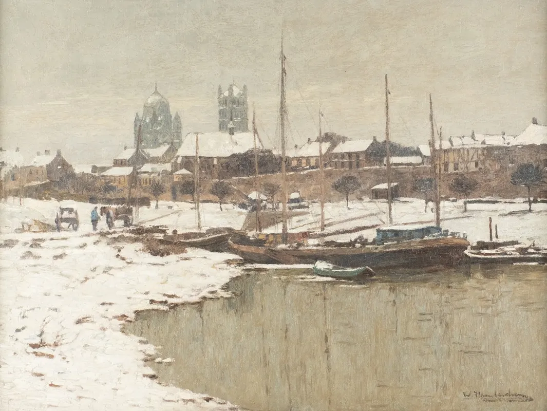 Neuss In Snow Wall Art by Wilhelm Hambüchen - High-Resolution Digital Print