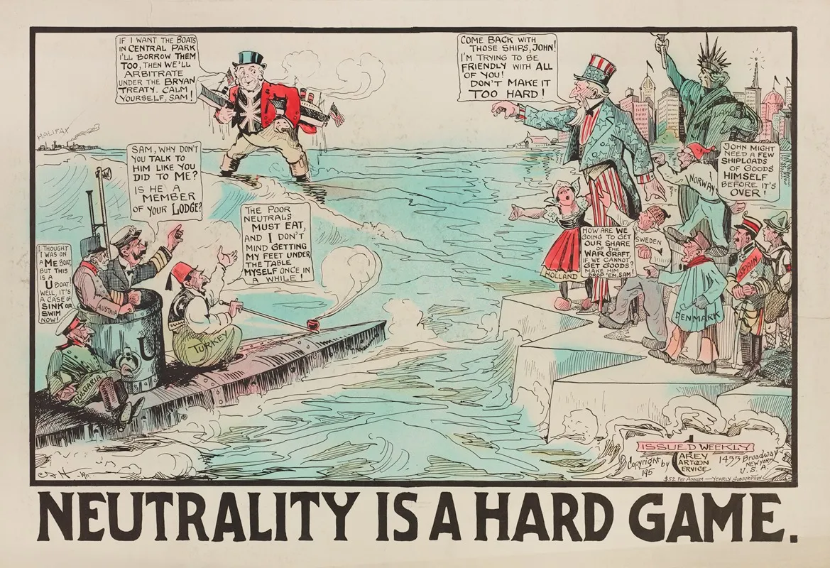 Neutrality Is A Hard Game Wall Art by Carey Cartoon Service - High-Resolution Digital Print