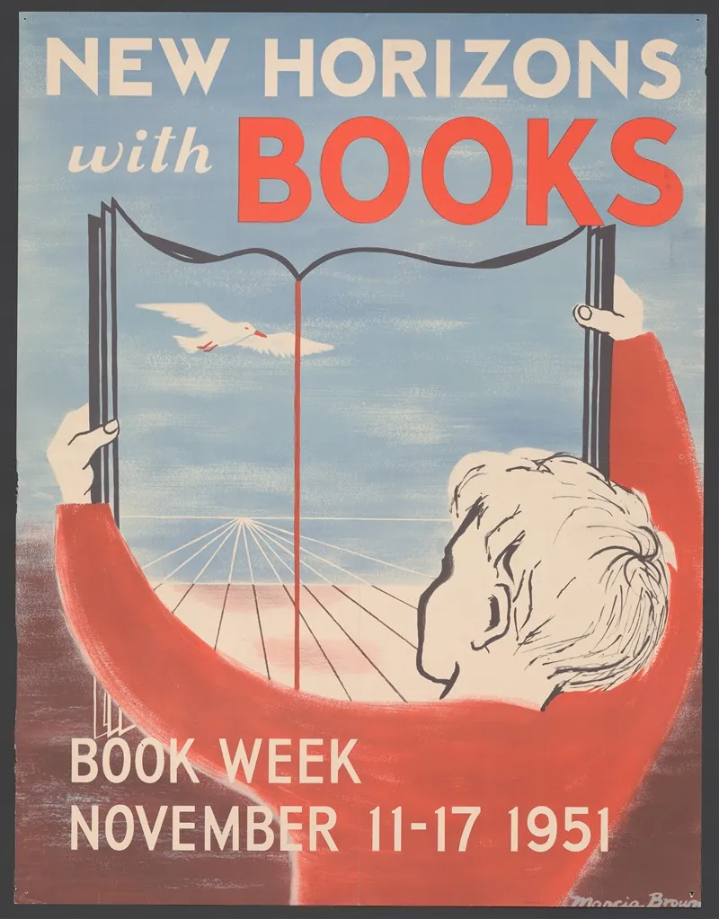 New Horizons With Books Wall Art by Marcia Brown - High-Resolution Digital Print
