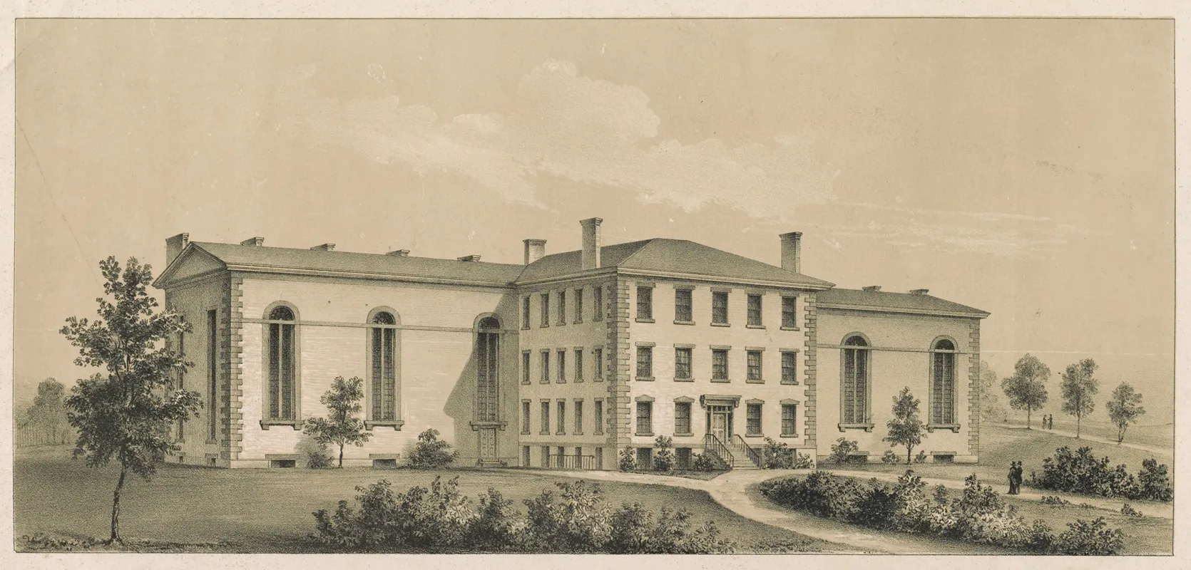 New Jail And Keepers House At South Boston Mass