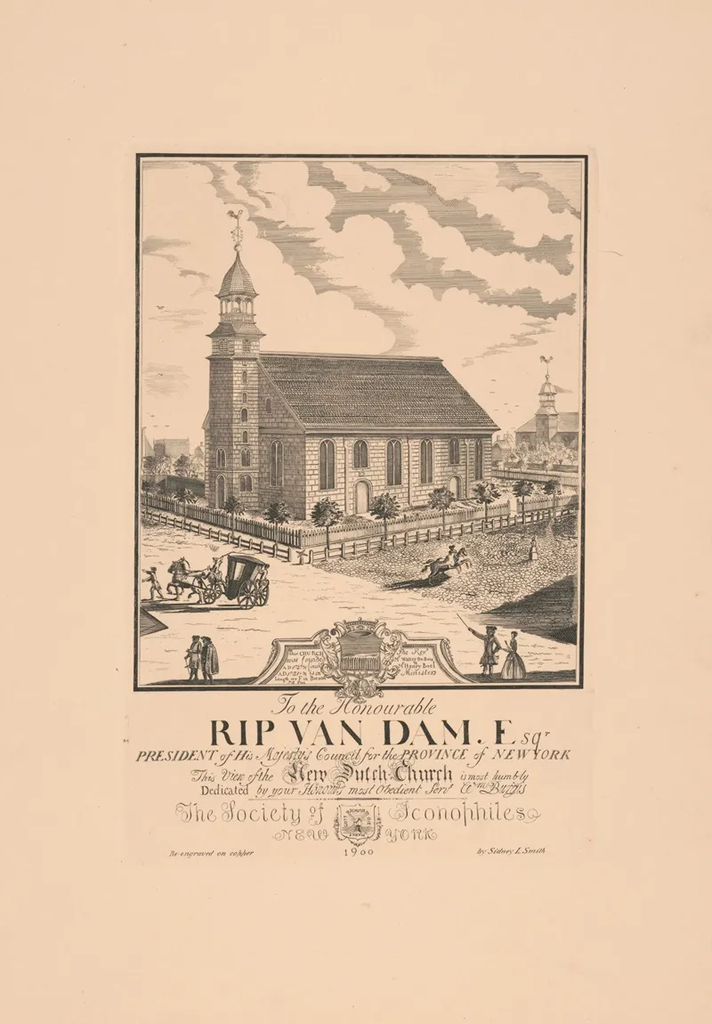New Or Middle Dutch Church Wall Art by Sidney Lawton Smith - High-Resolution Digital Print