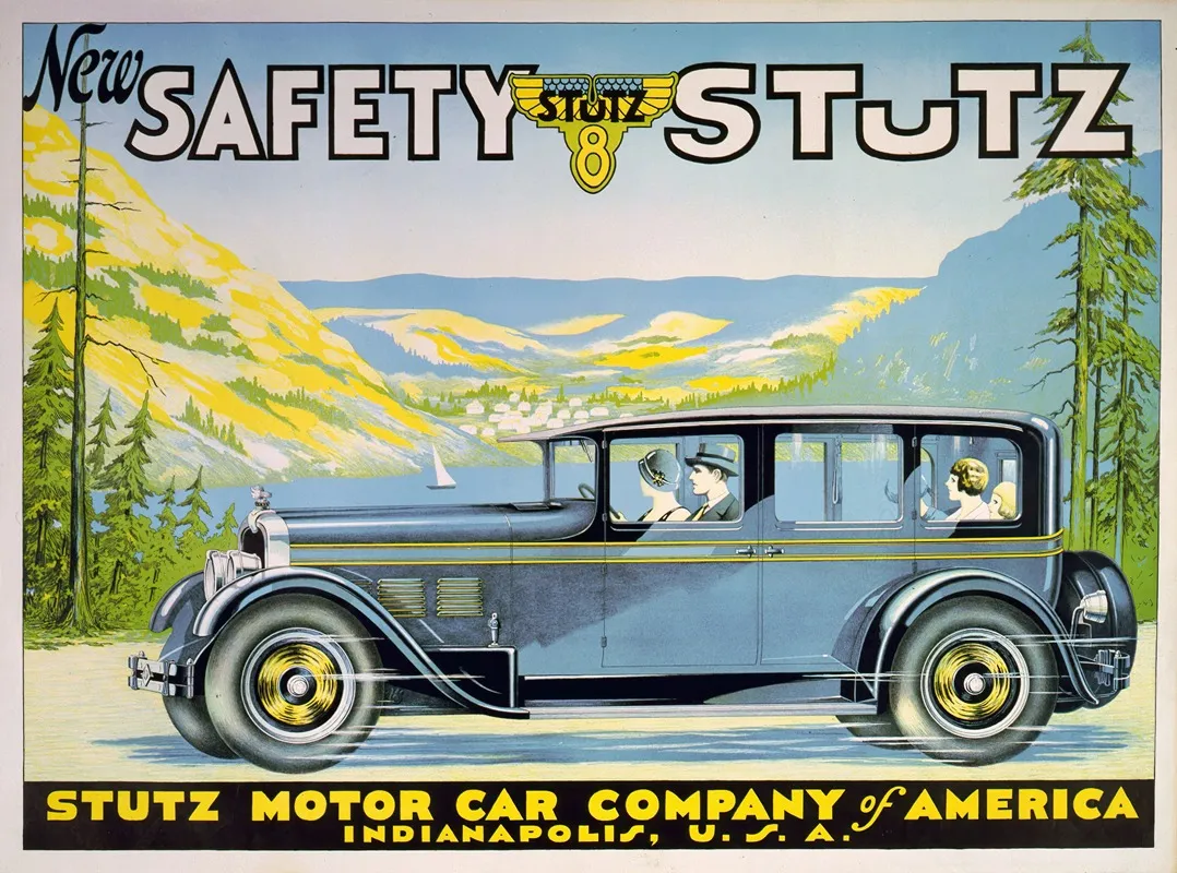 New Safety Stutz Stutz 8 Stutz Motor Car Company Of America Indianapolis U S A