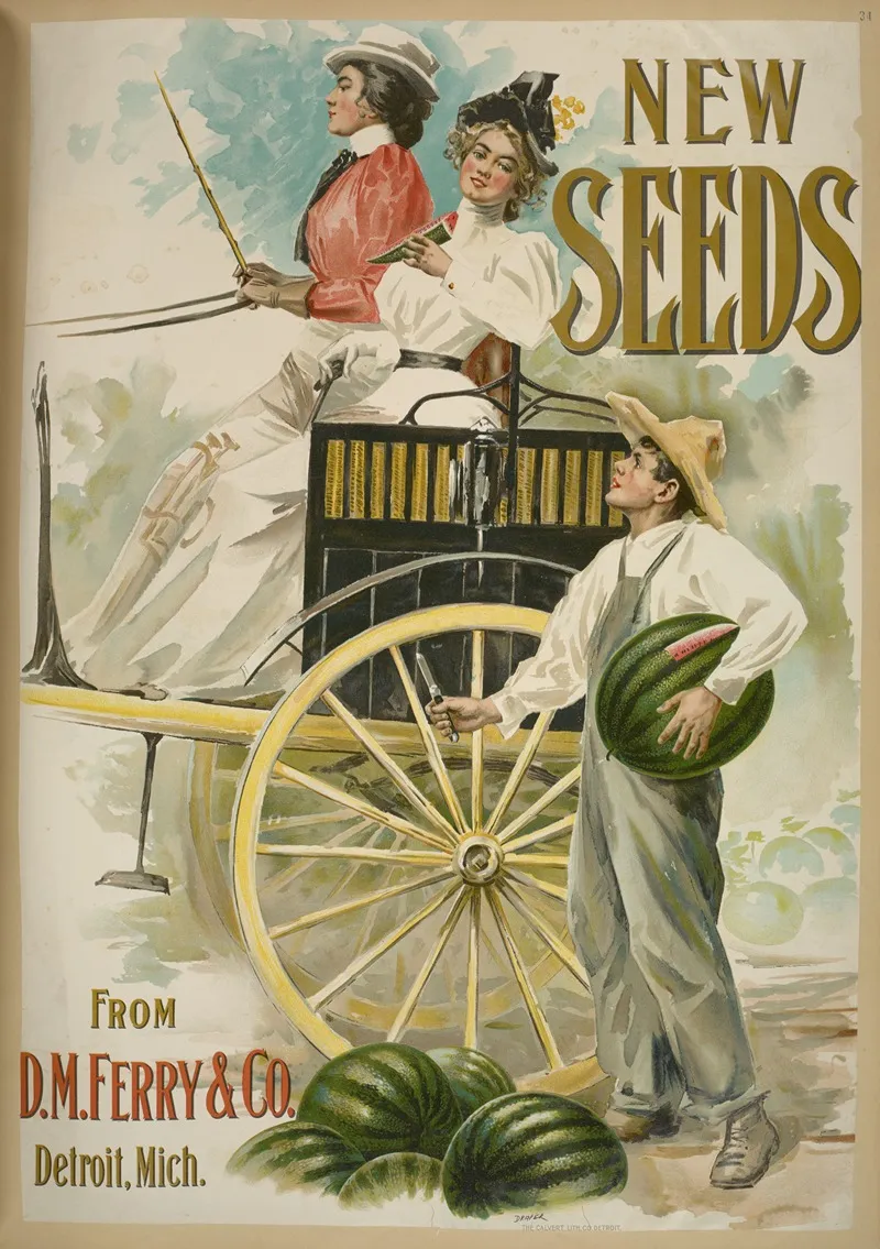 New Seeds Wall Art by Calvert Litho. Co - High-Resolution Digital Print