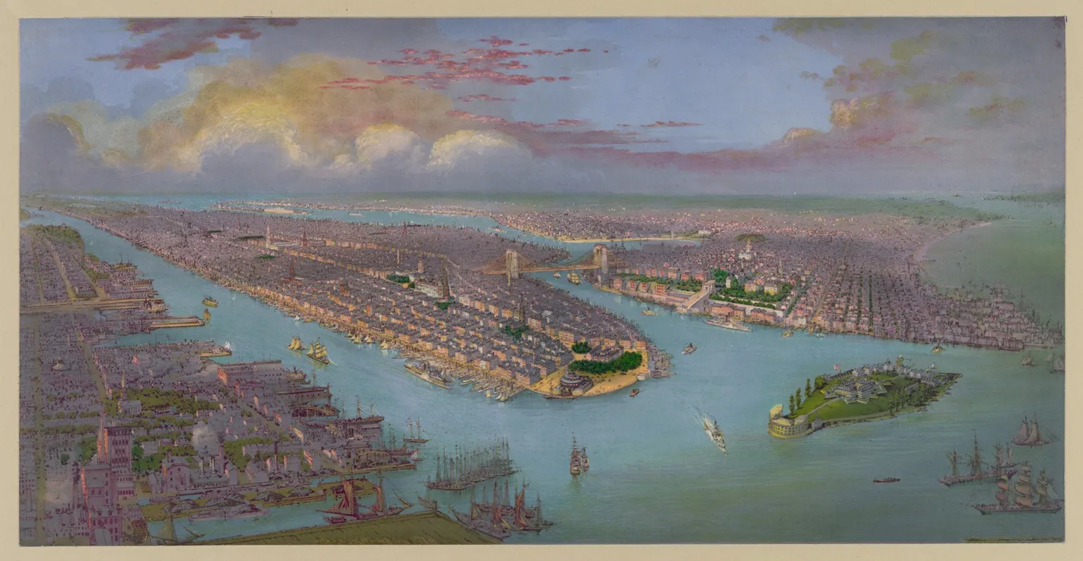 New York 5 Wall Art by Chicago Lithographing Co. - High-Resolution Digital Print