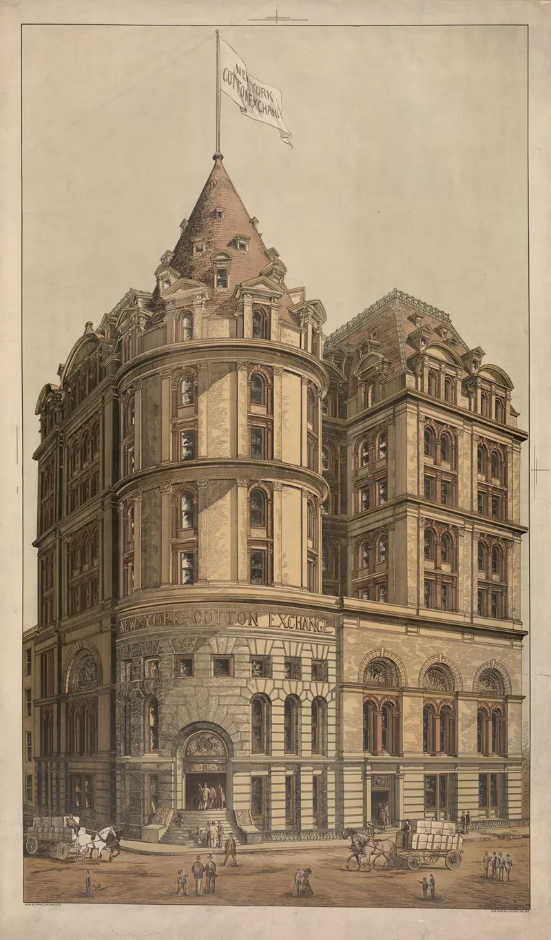 New York Cotton Exchange Wall Art by American Photo-Litho. Co. - High-Resolution Digital Print