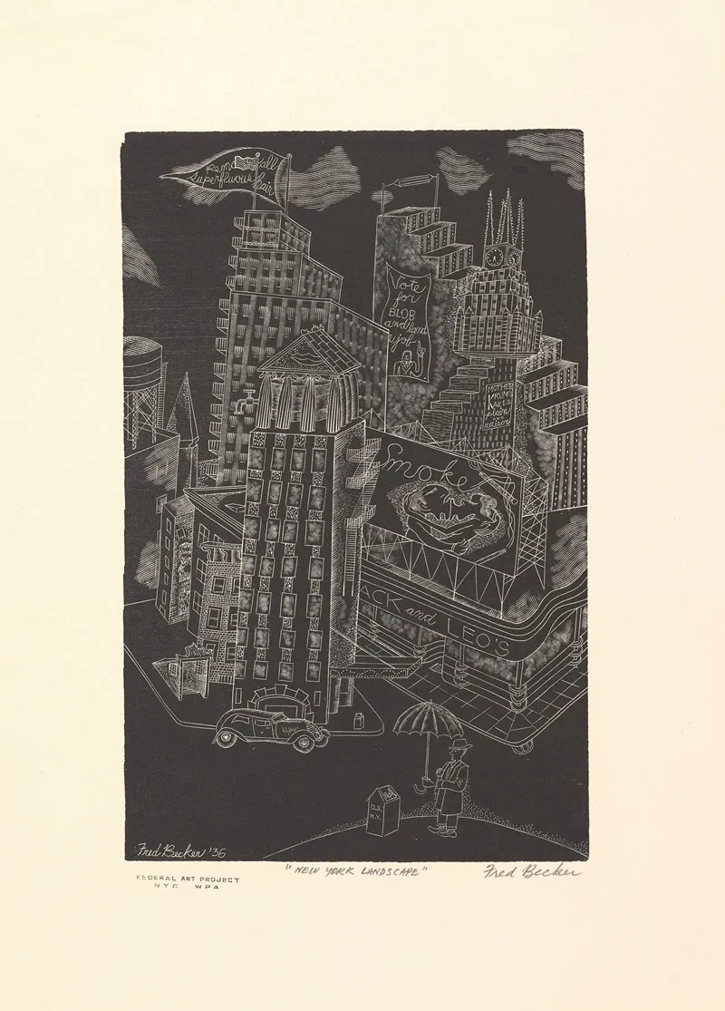 New York Landscape Wall Art by Fred Becker - High-Resolution Digital Print