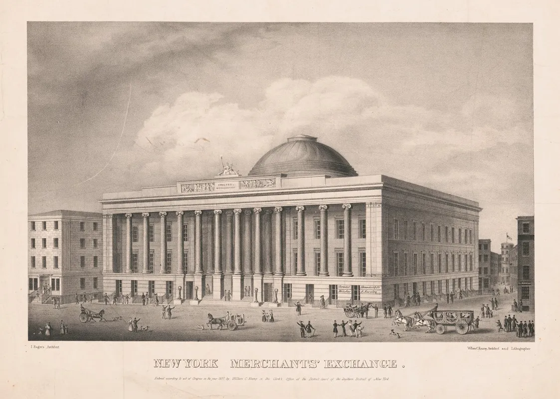 New York Merchants Exchange Wall Art by William C. Kramp - High-Resolution Digital Print