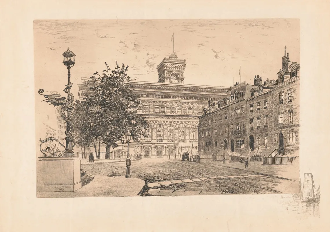 New York The Old And The New Wall Art by Frederick Leo Hunter - High-Resolution Digital Print