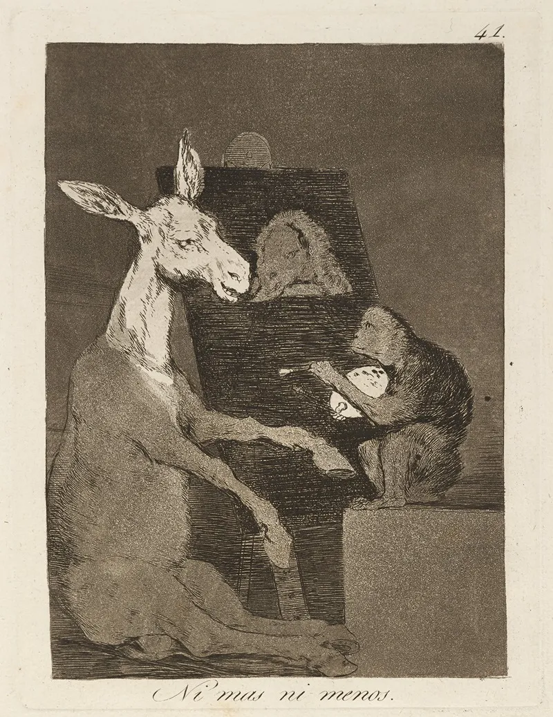 Ni Mas Ni Menos Neither More Nor Less Wall Art by Francisco de Goya - High-Resolution Digital Print