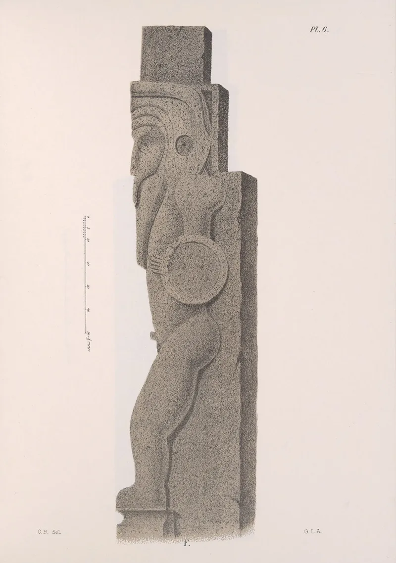 Nicaraguan Antiquities Pl 07 Wall Art by Carl Bovallius - High-Resolution Digital Print