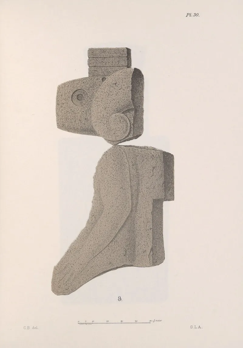 Nicaraguan Antiquities Pl 31 Wall Art by Carl Bovallius - High-Resolution Digital Print