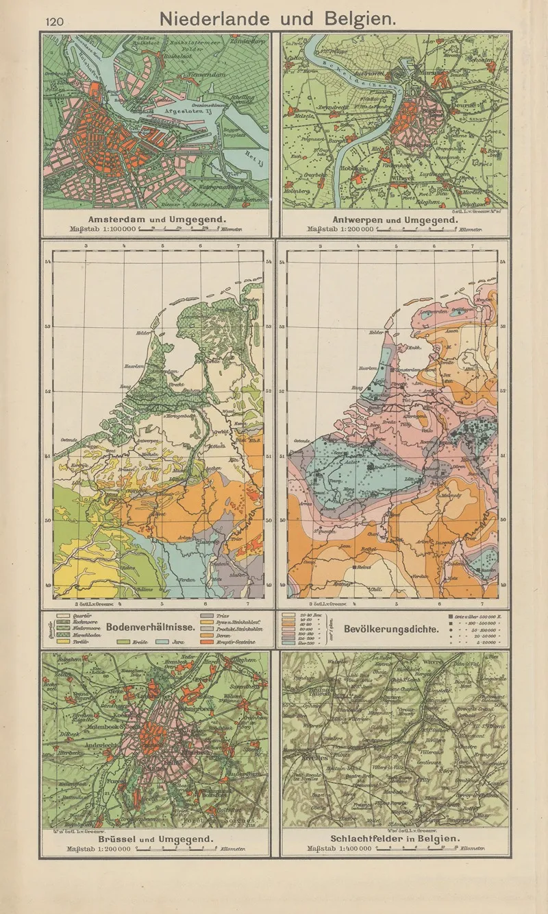Niederlande‎ ‎und‎ ‎belgien Wall Art by Carl Diercke - High-Resolution Digital Print