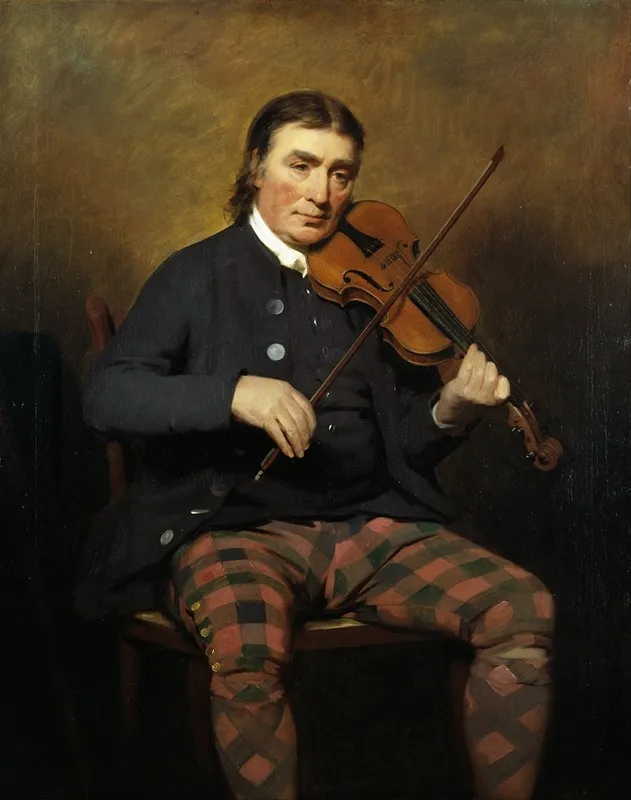 Niel Gow 1727 1807 Violinist And Composer Wall Art by Sir Henry Raeburn - High-Resolution Digital Print