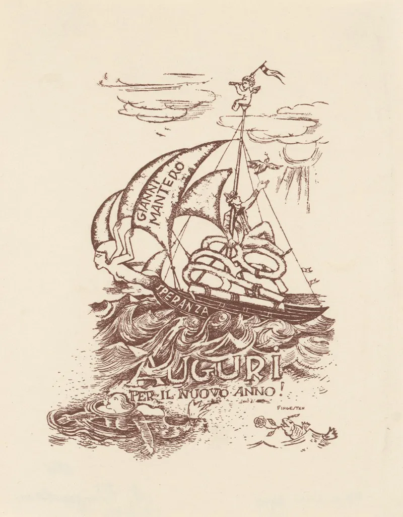 Nieuwjaarswens Voor 1938 Van Gianni Mantero