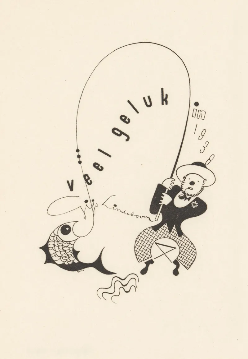 Nieuwjaarswens Voor 1938 Van Gijs Lindeboom Wall Art by Willy la Croix - High-Resolution Digital Print
