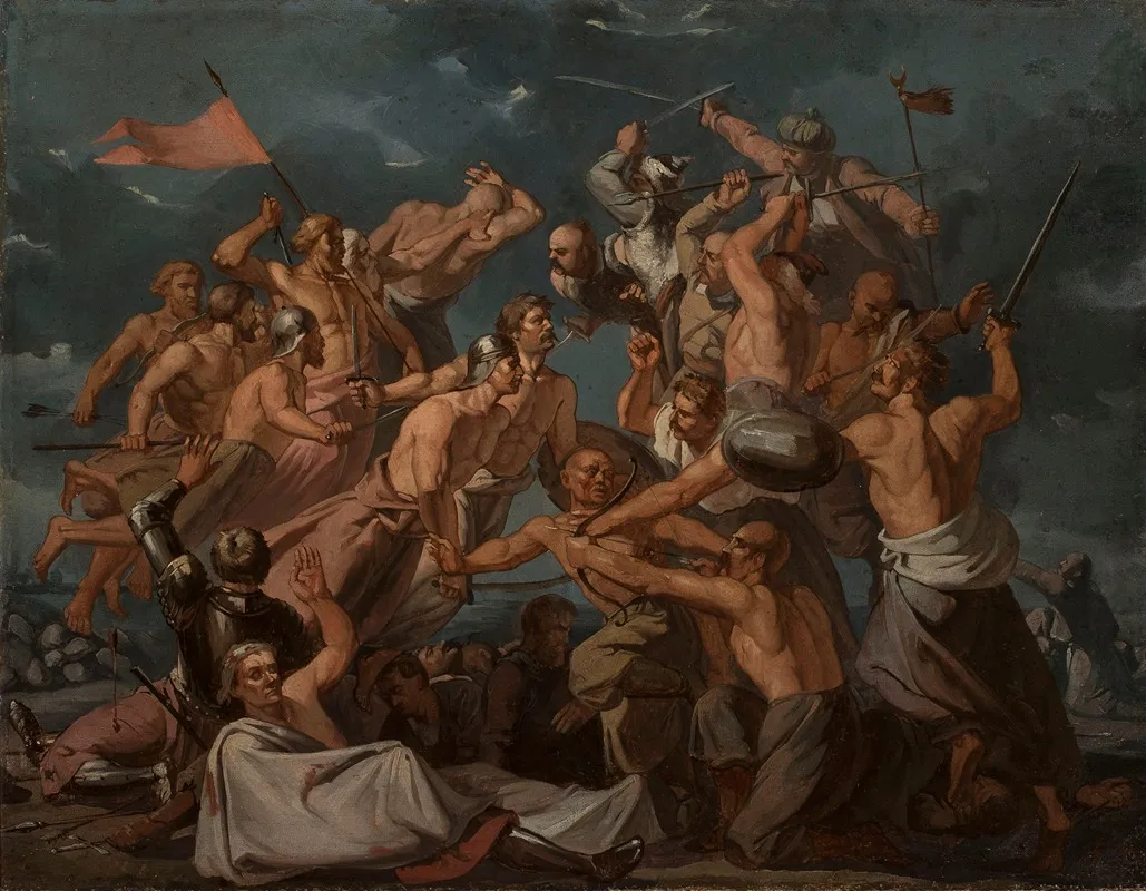 Night After The Battle Of Legnica Wall Art by Ignacy Gierdziejewski - High-Resolution Digital Print