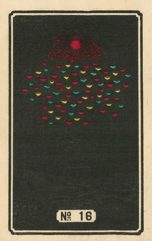Night Fireworks No 16 Wall Art by Jinta Hirayama - High-Resolution Digital Print