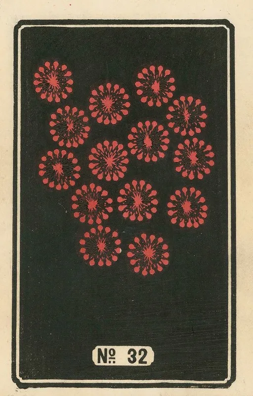 Night Fireworks No 32 Wall Art by Jinta Hirayama - High-Resolution Digital Print