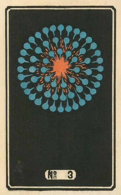 Night Fireworks No 3 Wall Art by Jinta Hirayama - High-Resolution Digital Print