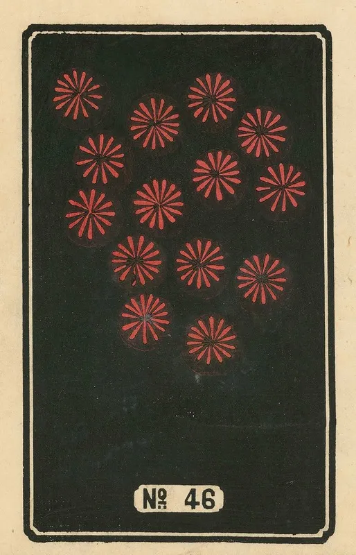 Night Fireworks No 46 Wall Art by Jinta Hirayama - High-Resolution Digital Print
