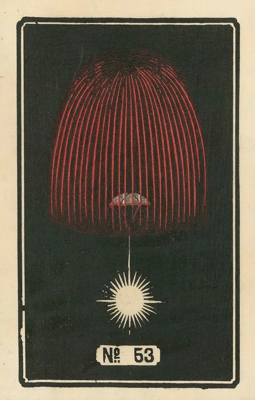 Night Fireworks No 53 Wall Art by Jinta Hirayama - High-Resolution Digital Print