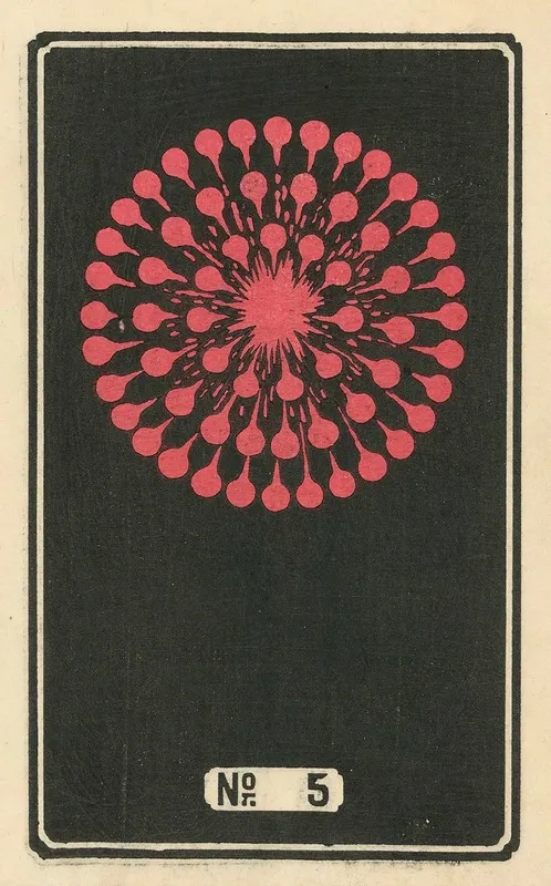 Night Fireworks No 5 Wall Art by Jinta Hirayama - High-Resolution Digital Print