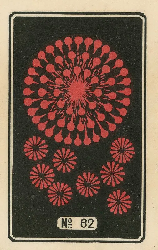 Night Fireworks No 62 Wall Art by Jinta Hirayama - High-Resolution Digital Print