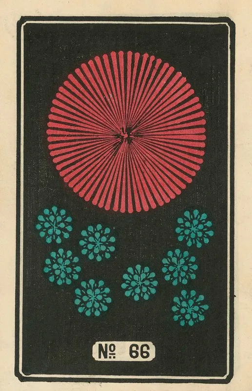 Night Fireworks No 66 Wall Art by Jinta Hirayama - High-Resolution Digital Print