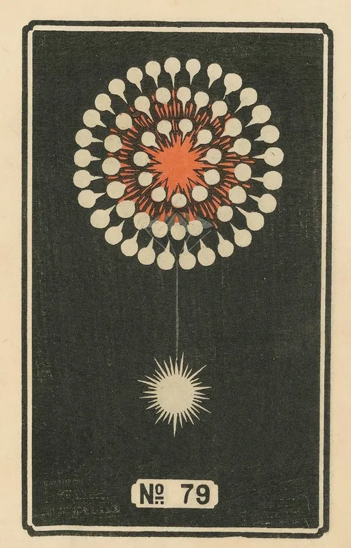 Night Fireworks No 79 Wall Art by Jinta Hirayama - High-Resolution Digital Print