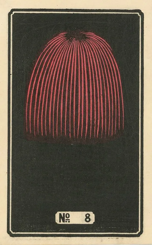 Night Fireworks No 8 Wall Art by Jinta Hirayama - High-Resolution Digital Print