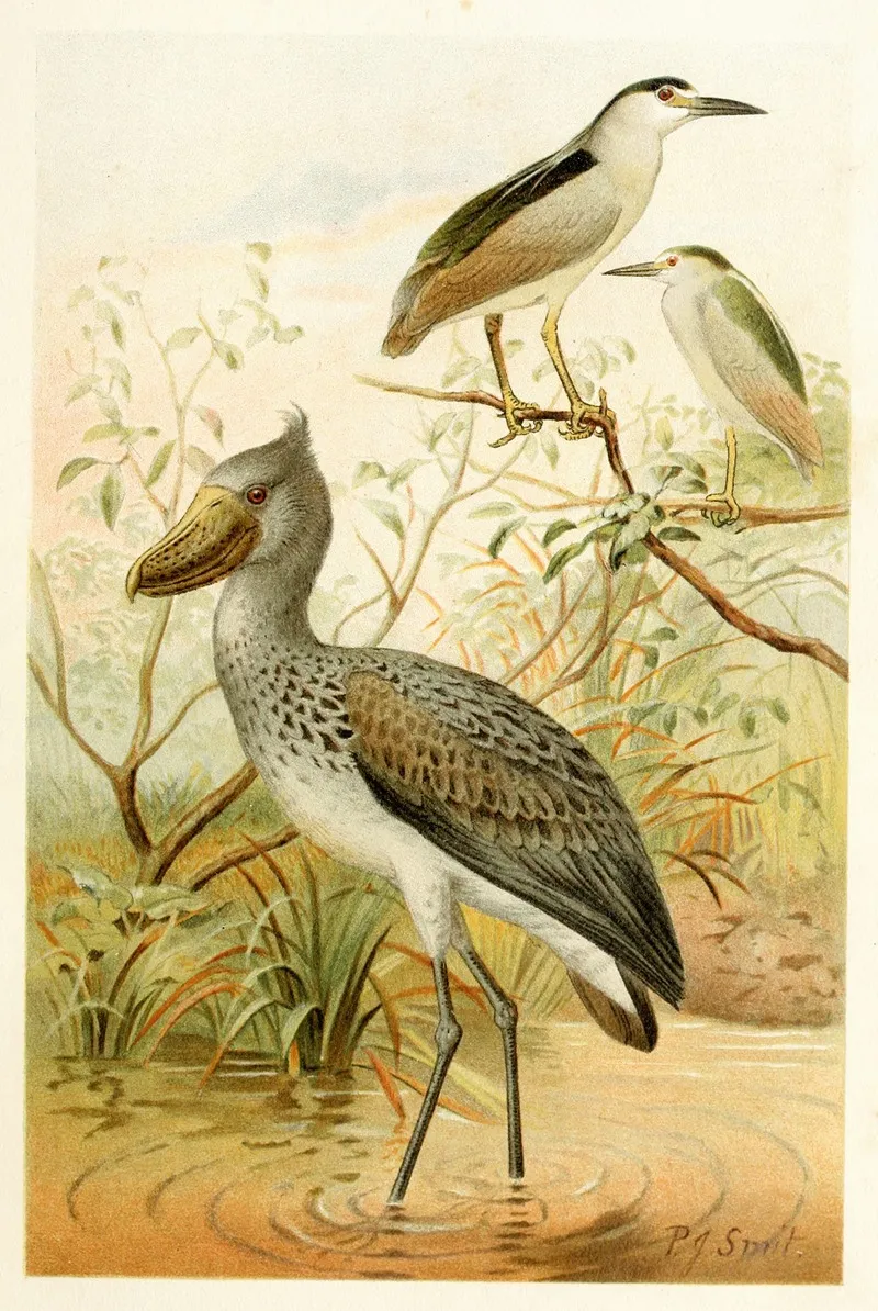 Night Heron And Boatbill Wall Art by Pierre Jacques Smit - High-Resolution Digital Print