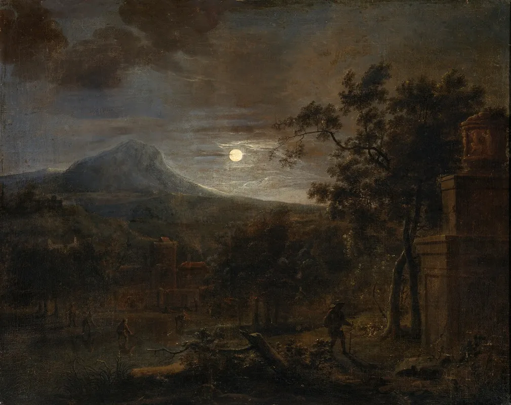 Night Scene With Poachers Wall Art by James Forrester - High-Resolution Digital Print