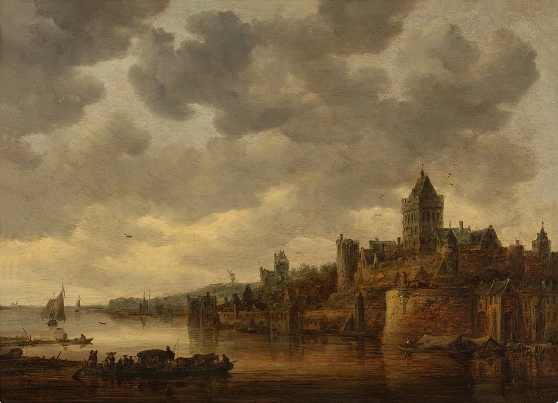 Nijmegen A View With The Valkhof Wall Art by Jan Josefsz. van Goyen - High-Resolution Digital Print