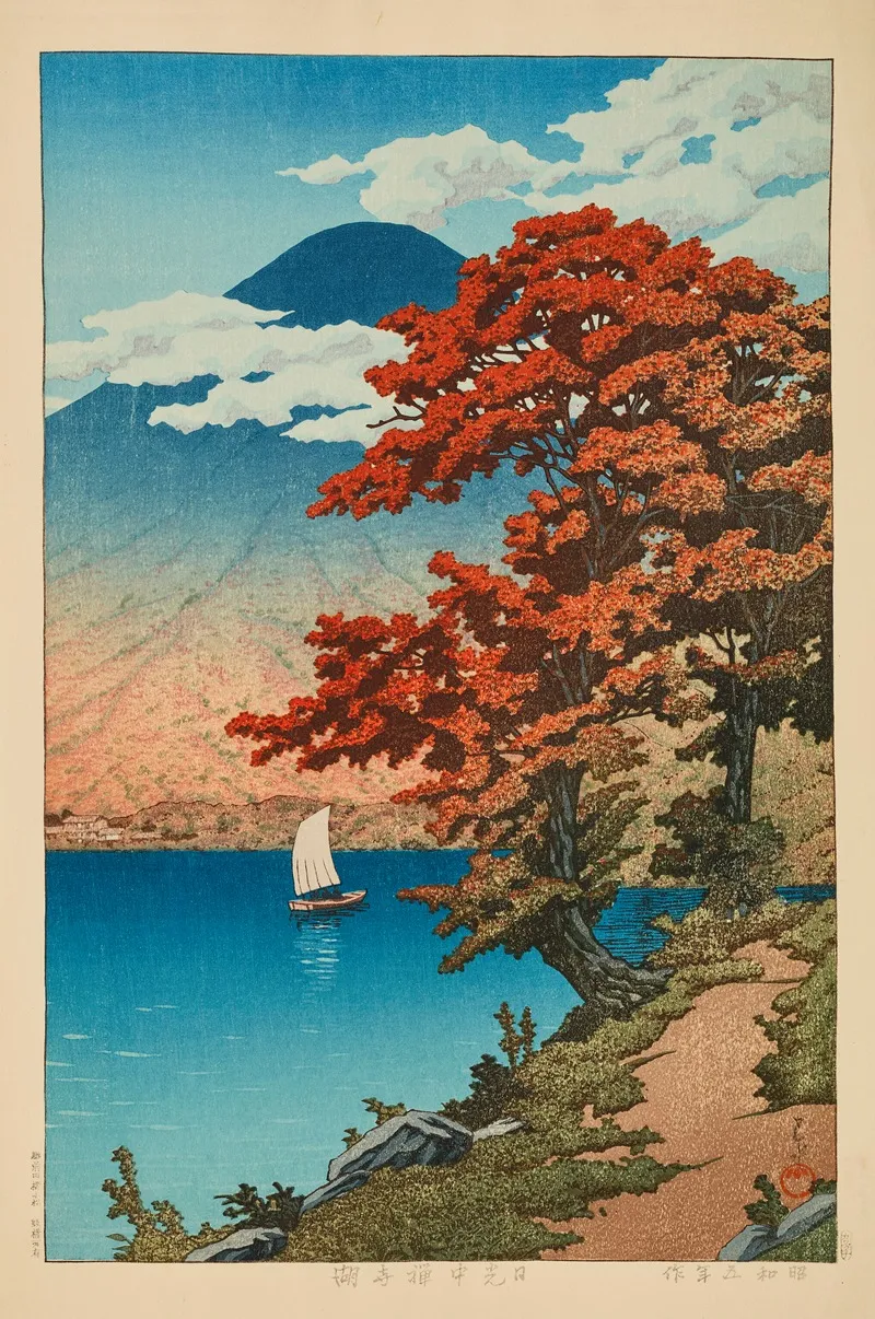 Nikko Chuzenji Ko Lake Chuzenji At Nikko Wall Art by Kawase Hasui - High-Resolution Digital Print