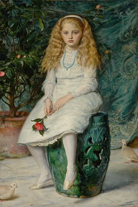 Nina Daughter Of Frederick Lehmann Esq Wall Art by Sir John Everett Millais - Canvas Print