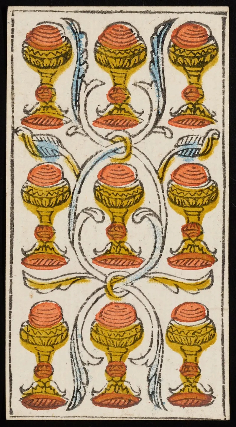 Nine Of Cups Wall Art by Claude Burdel - High-Resolution Digital Print