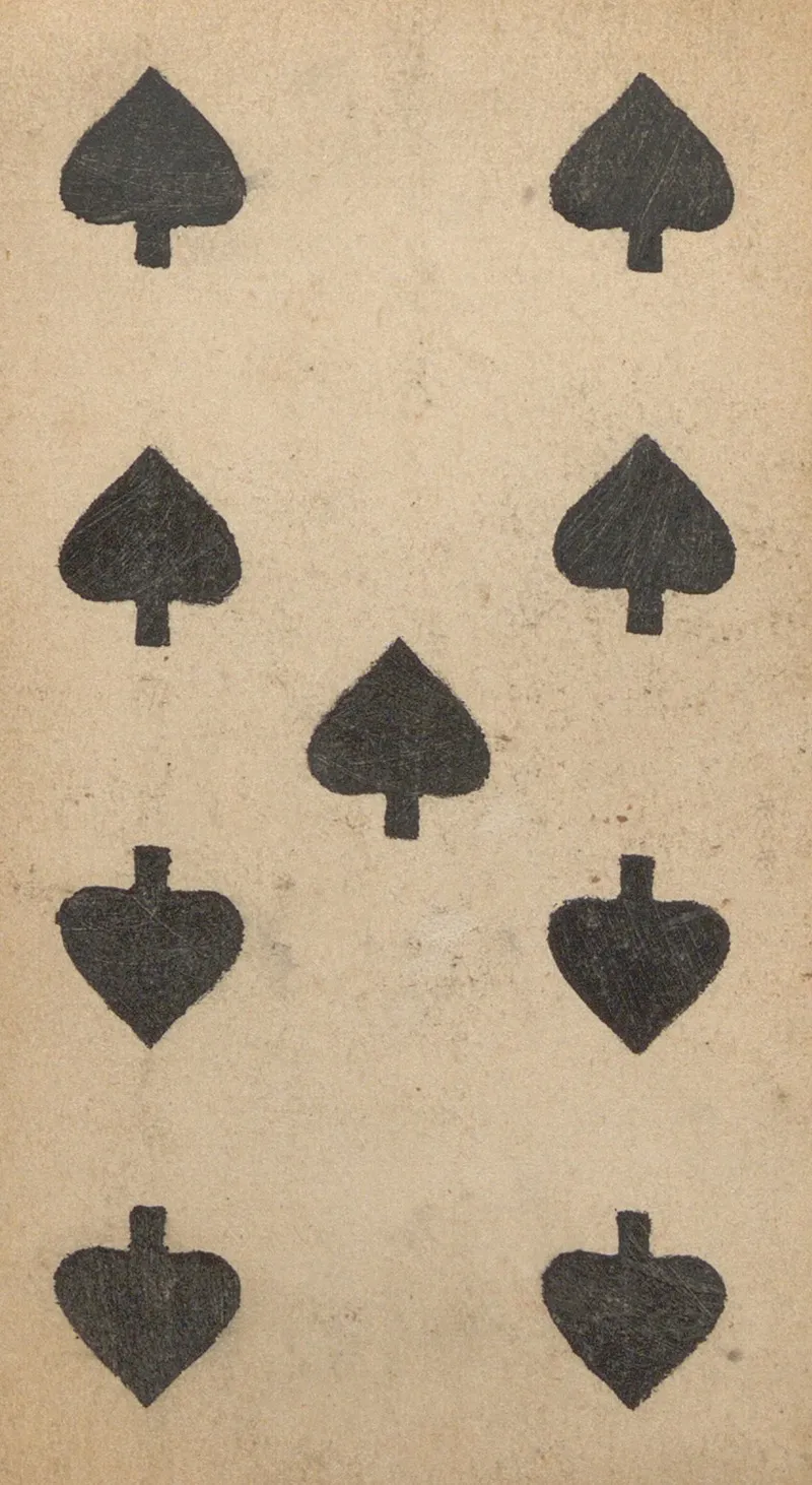 Nine Of Spades Wall Art by Carl Holdhaus - High-Resolution Digital Print