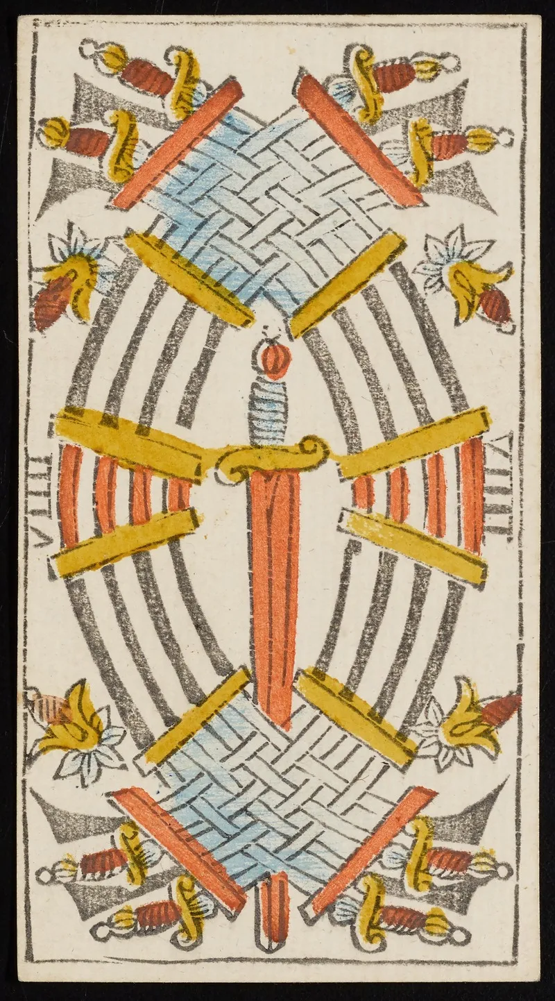 Nine Of Swords Wall Art by Claude Burdel - High-Resolution Digital Print