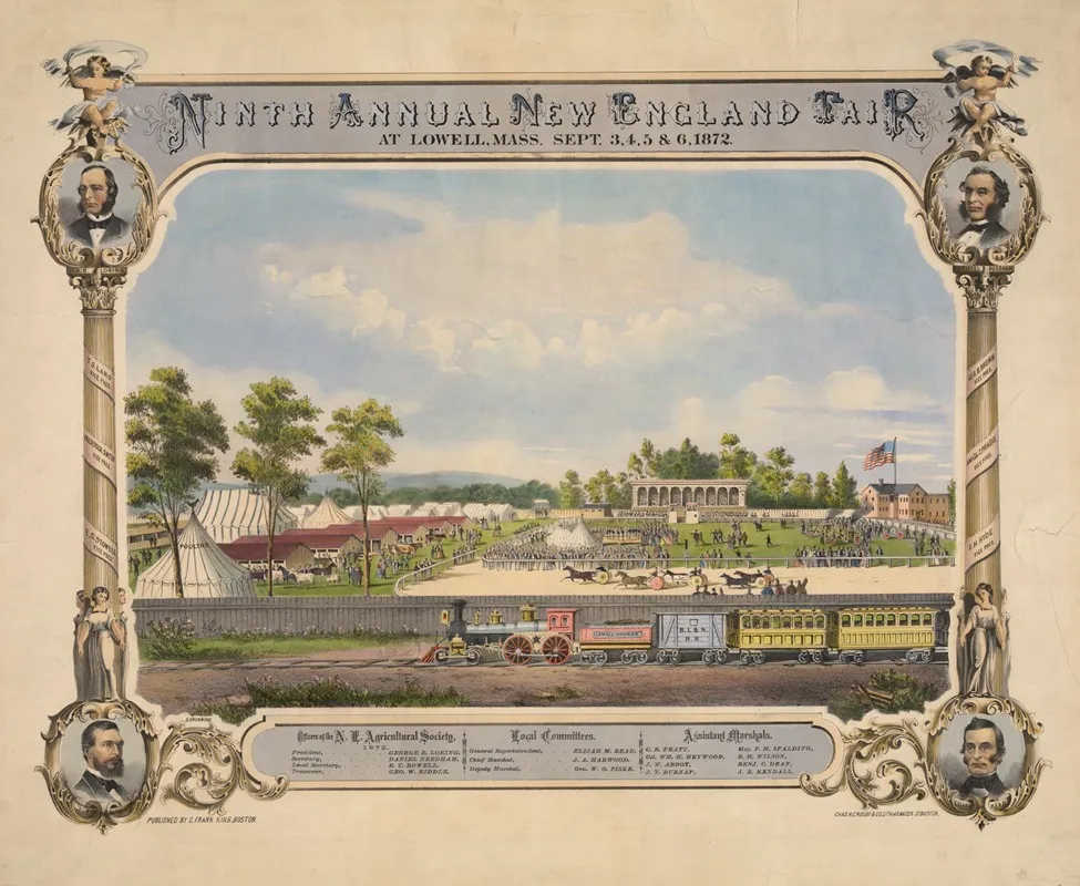 Ninth Annual New England Fair At Lowell Mass Sept 3 4 5 6 1872 Wall Art by Dominick Drummond - High-Resolution Digital Print