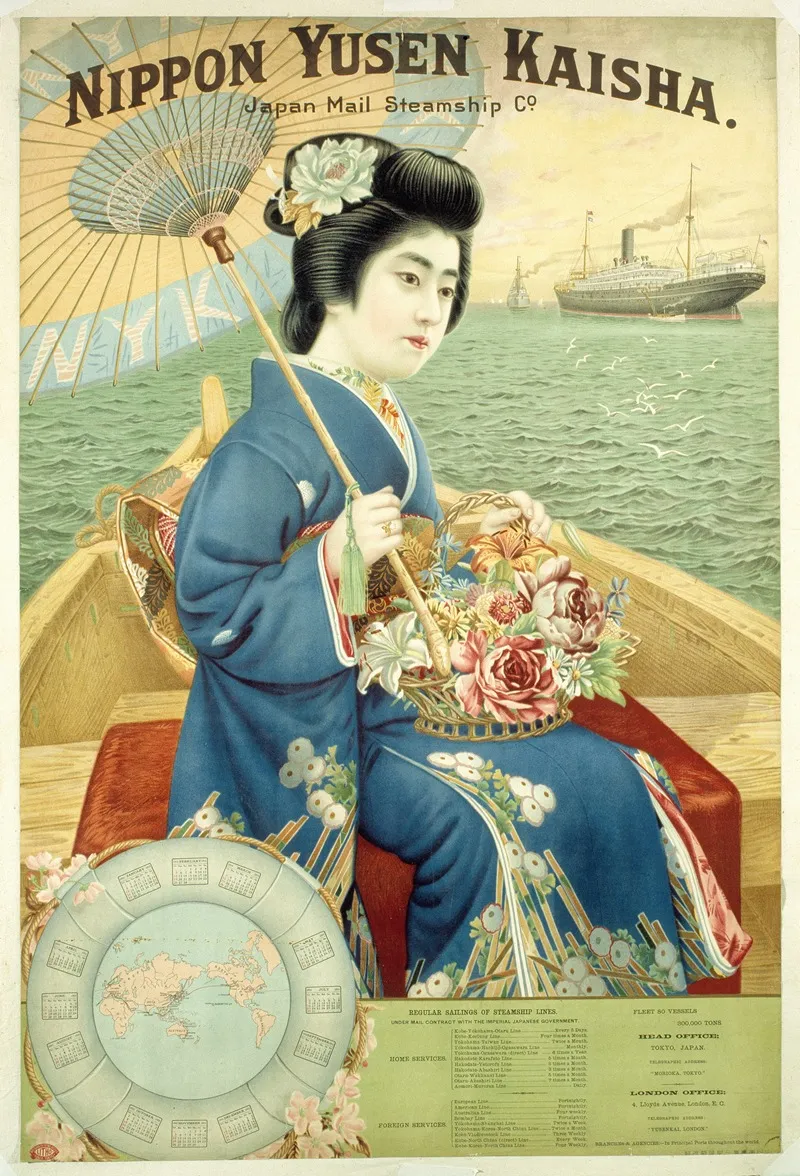 Nippon Yusen Kaisha Japan Mail Steamship Co 2 Wall Art by Anonymous - High-Resolution Digital Print
