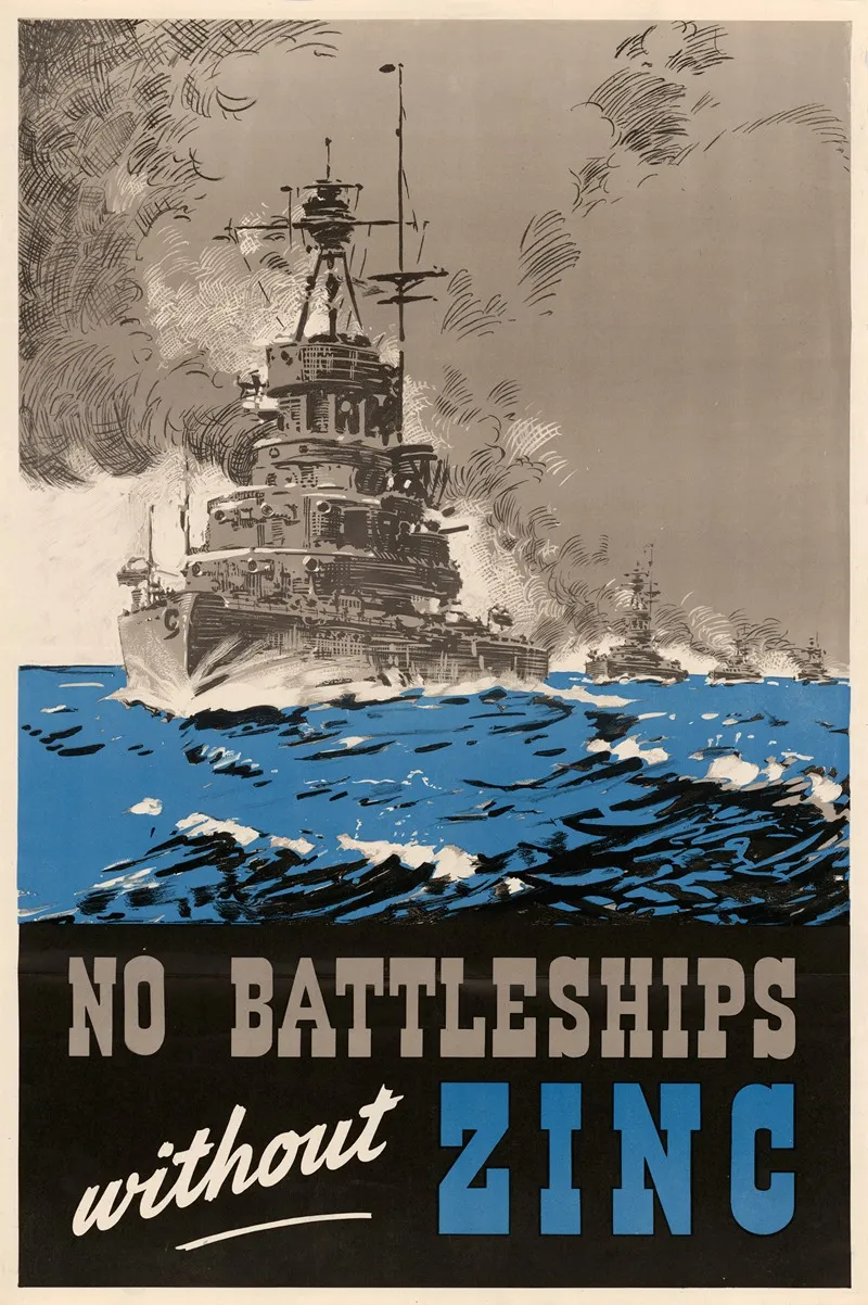 No Battleships Without Zinc Wall Art by Anonymous - High-Resolution Digital Print