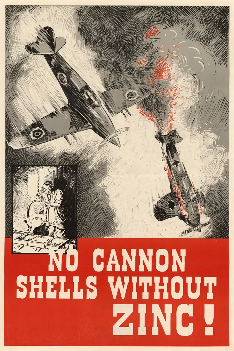 No Cannon Shells Without Zinc Wall Art by Anonymous - High-Resolution Digital Print