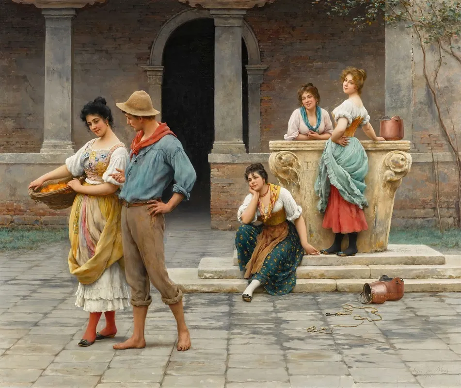 No Love Without Envy Wall Art by Eugen von Blaas - High-Resolution Digital Print