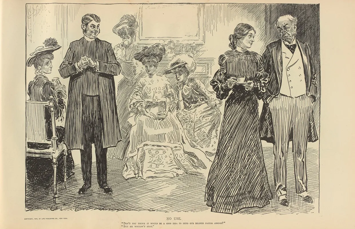 No Use Wall Art by Charles Dana Gibson - High-Resolution Digital Print